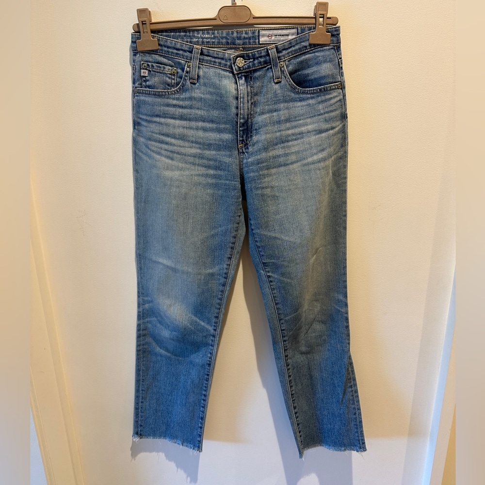AG Denim Isabelle High Rise Straight Leg Cropped Jean 26" inseam size 27R